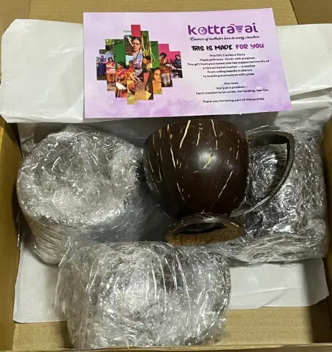 Coconut Shell Tea cups 4s